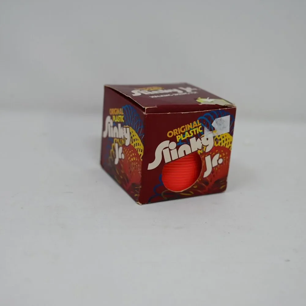 Original Plastic Slinky Jr Red Classic Toy Made in USA New w Box